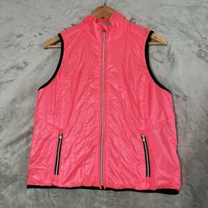 Lauren Ralph Lauren Active Pink Quilted Vest Women’s Medium LRL Full Zip Puffer